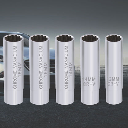 Clé à douille pour bougie d'allumage de voiture, outil de démontage de flammes minces, Spécification :, 14 mm (éclat), 14 mm (magnétique), 16 mm (magnétique)