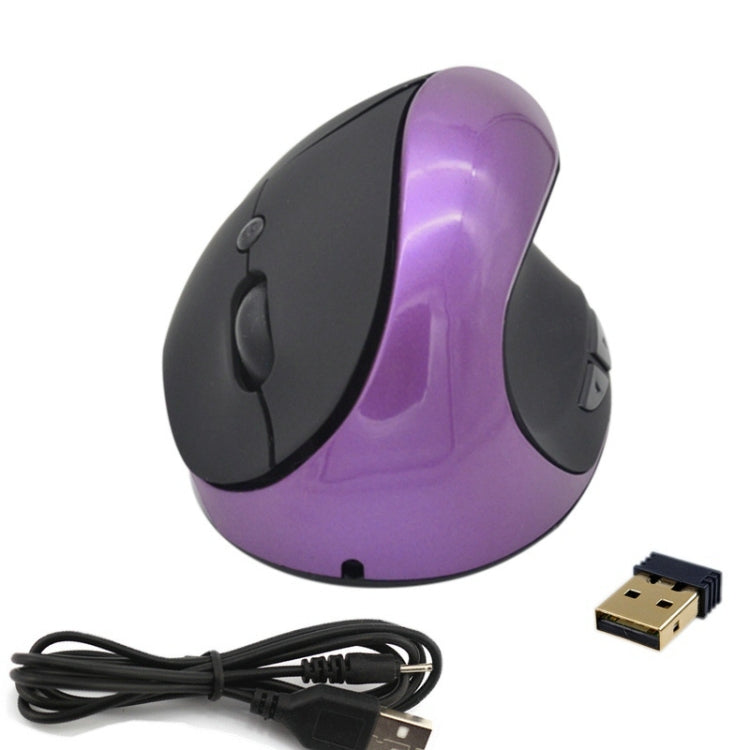 JSY-03 6 Keys Wireless Vertical Charging Mouse Ergonomic Vertical Optical Mouse, White, Red, Purple, Blue, Black, Silver Gray