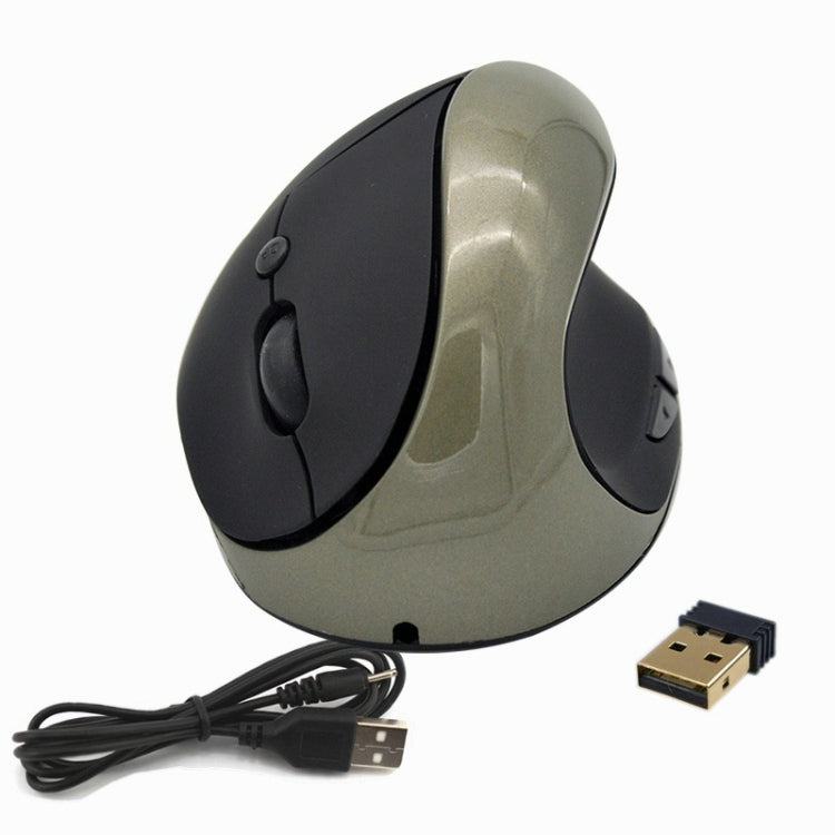 JSY-03 6 Keys Wireless Vertical Charging Mouse Ergonomic Vertical Optical Mouse, White, Red, Purple, Blue, Black, Silver Gray