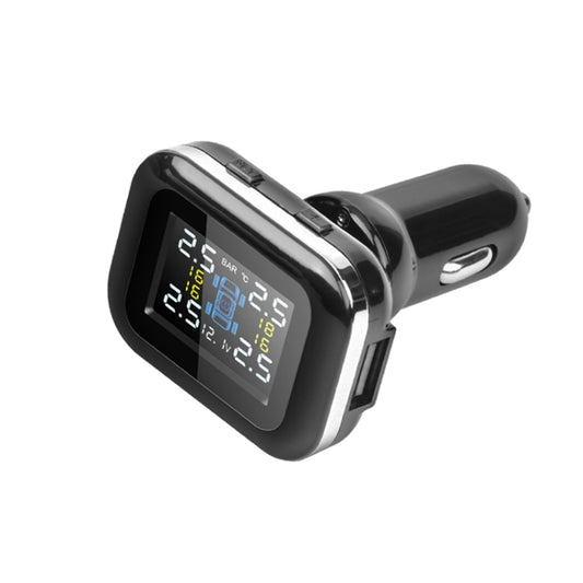 Sistema inalámbrico de monitoreo de presión de neumáticos Q3 Mini para encendedor de cigarrillos, TPMS, voltaje y temperatura de los neumáticos.