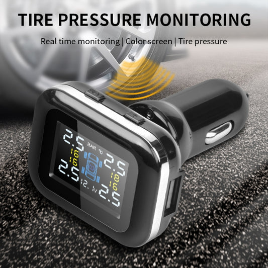 Sistema inalámbrico de monitoreo de presión de neumáticos Q3 Mini para encendedor de cigarrillos, TPMS, voltaje y temperatura de los neumáticos.