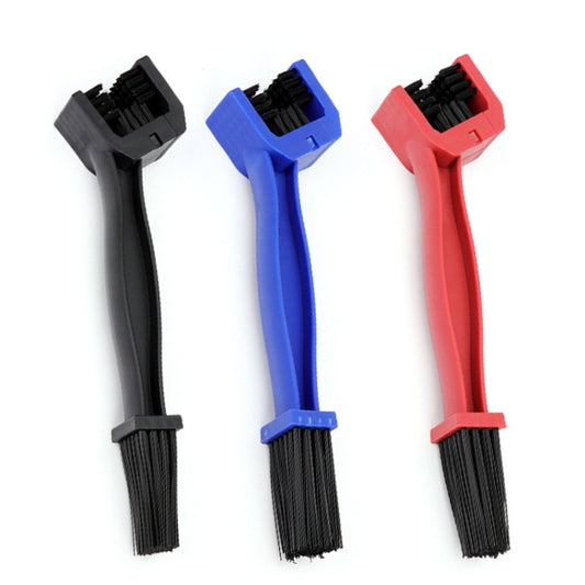 1 juego de cepillos de limpieza para bicicletas y motocicletas BG-7168, cepillo de cadena de tres lados, color: azul + cepillo pequeño, 5 piezas rojo, 5 piezas azul, 5 piezas negro, rojo + cepillo pequeño, azul + cepillo pequeño