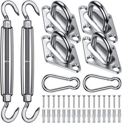 24 in 1 304 Stainless Steel Fixed Shade Sail Accessories Diamond Buckle Flower Basket Spring Buckle, Spec:, 24 PCS / M6 Set, 24 PCS / M8 Set, 24 PCS / M6 Set (Yellow), 24 PCS / M8 Set (Yellow)
