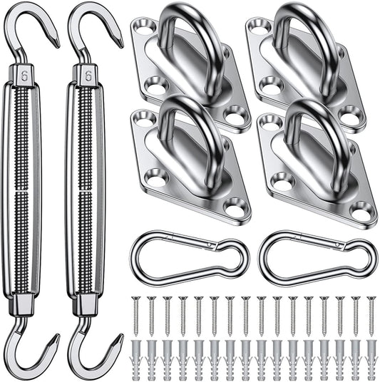 24 in 1 304 Stainless Steel Fixed Shade Sail Accessories Diamond Buckle Flower Basket Spring Buckle, Spec:, 24 PCS / M6 Set, 24 PCS / M8 Set, 24 PCS / M6 Set (Yellow), 24 PCS / M8 Set (Yellow)