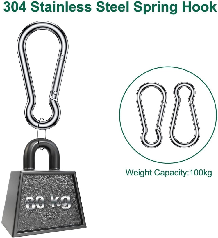 24 in 1 304 Stainless Steel Fixed Shade Sail Accessories Diamond Buckle Flower Basket Spring Buckle, Spec:, 24 PCS / M6 Set, 24 PCS / M8 Set, 24 PCS / M6 Set (Yellow), 24 PCS / M8 Set (Yellow)