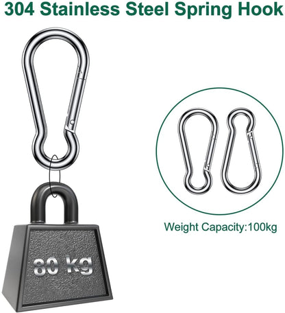 24 in 1 304 Stainless Steel Fixed Shade Sail Accessories Diamond Buckle Flower Basket Spring Buckle, Spec:, 24 PCS / M6 Set, 24 PCS / M8 Set, 24 PCS / M6 Set (Yellow), 24 PCS / M8 Set (Yellow)