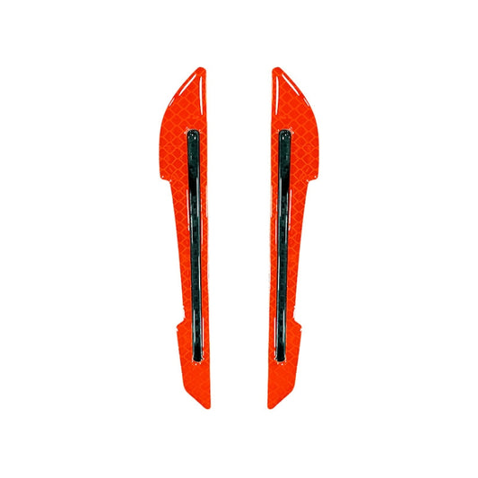 4 juegos de pegatinas reflectantes para el borde de la puerta del coche, tira anticolisión, tablero de hojas, pegatinas de advertencia para el espejo retrovisor, rojo, amarillo, blanco, verde y azul.