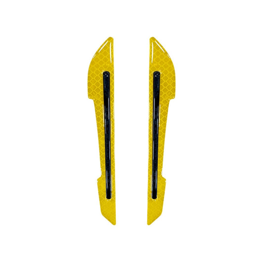 4 juegos de pegatinas reflectantes para el borde de la puerta del coche, tira anticolisión, tablero de hojas, pegatinas de advertencia para el espejo retrovisor, rojo, amarillo, blanco, verde y azul.