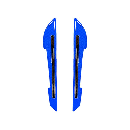 4 Sets Car Reflective Sticker Door Border Anti-Collision Strip Leaf Board Personality Rear View Mirror Warning Sticker, Red, Yellow, White, Green, Blue