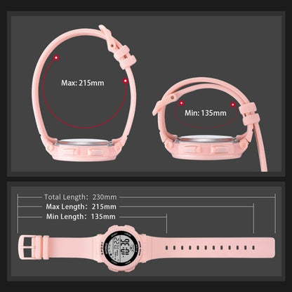 SYNOKE 9109 Montre électronique multifonctionnelle lumineuse colorée étanche pour étudiant, noir, rose, blanc, vert lac