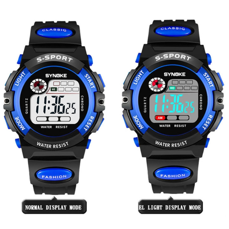 SYNOKE 99269 Montre numérique de sport étanche pour enfant, Grande (bleu), Grande (jaune), Grande (rouge), Grande (gris), Grande (orange), Petite (bleu), Petite (jaune), Petite (rouge), Petite (rose), Petite (orange)