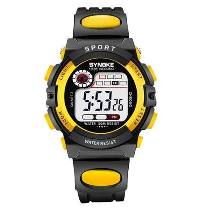 SYNOKE 99269 Montre numérique de sport étanche pour enfant, Grande (bleu), Grande (jaune), Grande (rouge), Grande (gris), Grande (orange), Petite (bleu), Petite (jaune), Petite (rouge), Petite (rose), Petite (orange)