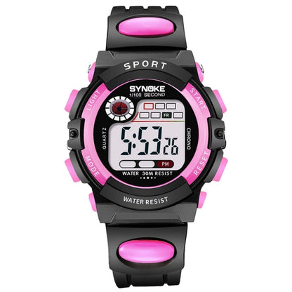 SYNOKE 99269 Montre numérique de sport étanche pour enfant, Grande (bleu), Grande (jaune), Grande (rouge), Grande (gris), Grande (orange), Petite (bleu), Petite (jaune), Petite (rouge), Petite (rose), Petite (orange)
