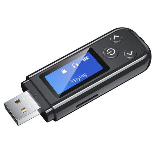 K15Pro avec écran LCD Adaptateur Bluetooth Récepteur émetteur audio 3,5 mm AUX Mains-libres de voiture, K15Pro