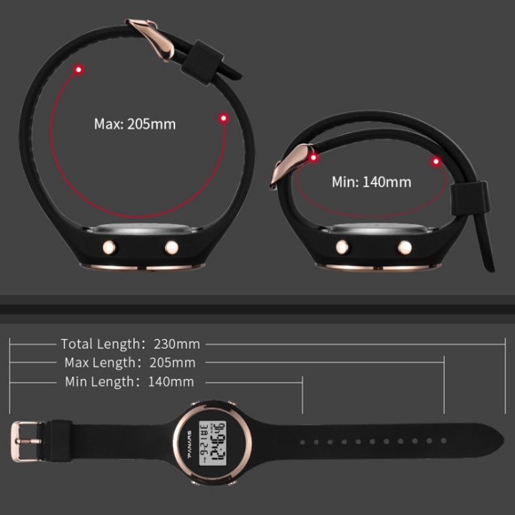 SYNOKE 9108 Student Silicone Strap Electronic Watch, Black, Pink