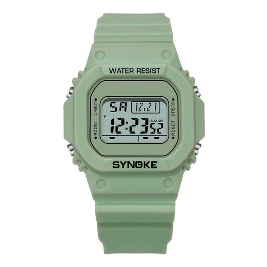 SYNOKE 9620 Couple Sports Plastic Strap Electronic Watch, Broth Green, Teenage Pink, Cool Black, Angel White, Transparent White, Transparent Black, Transparent Pink, Transparent Coffee