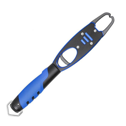 Dispositif multifonctionnel de contrôle de poisson en alliage d'aluminium, pinces de pêche allongées, avec dispositif de contrôle de poisson et sa balance (vert herbe), avec dispositif de contrôle de poisson et sa balance (bleu)