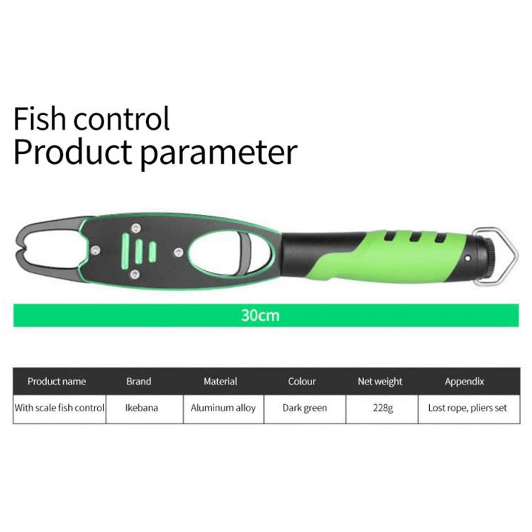 Dispositif multifonctionnel de contrôle de poisson en alliage d'aluminium, pinces de pêche allongées, avec dispositif de contrôle de poisson et sa balance (vert herbe), avec dispositif de contrôle de poisson et sa balance (bleu)