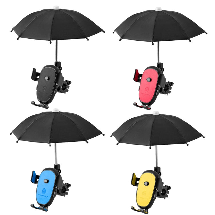 Support de téléphone de vélo CYCLINGBOX BG-2935 avec parapluie de navigation étanche pour voiture électrique, style : installation sur guidon (noir), installation sur guidon (rouge), installation sur guidon (bleu), installation sur guidon (jaune)   ...
