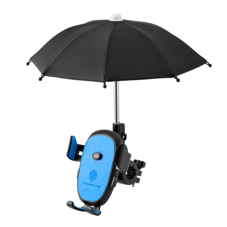 Support de téléphone de vélo CYCLINGBOX BG-2935 avec parapluie de navigation étanche pour voiture électrique, style : installation sur guidon (noir), installation sur guidon (rouge), installation sur guidon (bleu), installation sur guidon (jaune)   ...