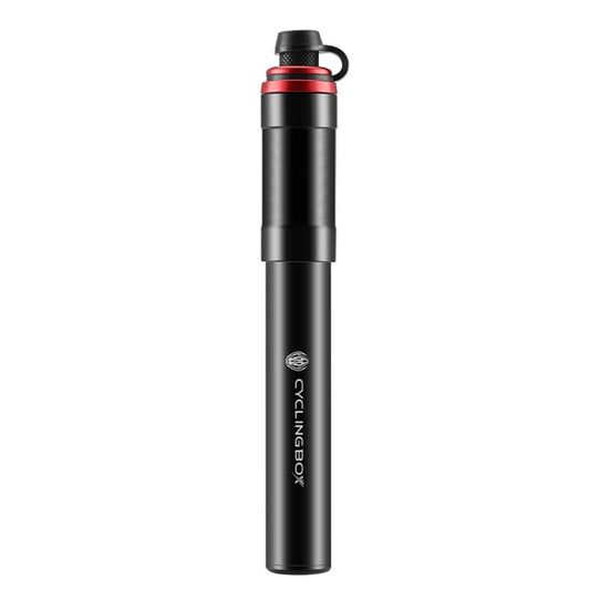 CYCLINGBOX BG-1044 Pompe à air portable haute pression en aluminium pour vélo avec buse universelle, CYCLINGBOX BG-1044(Noir)