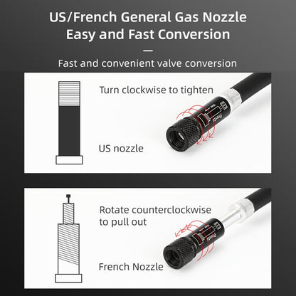 CYCLINGBOX BG-1044 Bicycle Aluminum Portable High Pressure Air Pump Universal Nozzle, CYCLINGBOX BG-1044(Black)