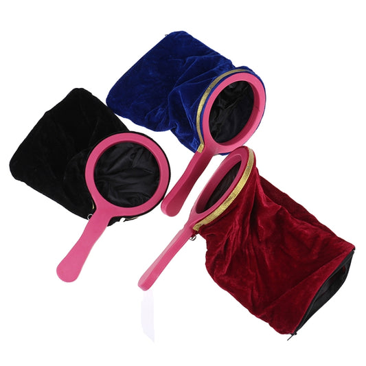 Lot de 2 sacs à monnaie pour tours de magie, accessoire de magicien débutant, sac universel magique&nbsp;: sac à monnaie rouge, sac à monnaie bleu, sac à monnaie noir, sac à monnaie avec étoile rouge, sac à monnaie avec étoile bleue