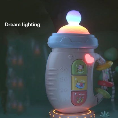 Early Education Baby Toy Newborn Light And Music Electric Comfort Milk Bottle Rattle, Blue, Pink