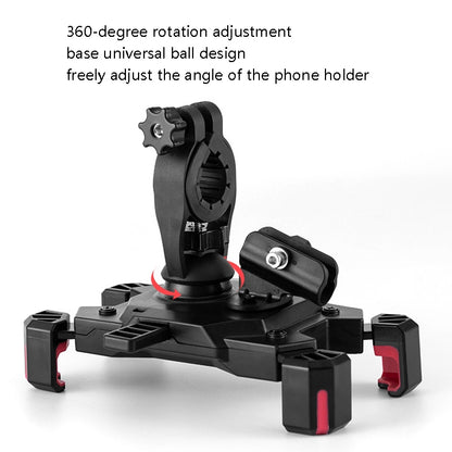 CYCLINGBOX Bicycle Mobile Phone Bracket With Parasol Rider Mobile Phone Frame, Style:, Handlebar Installation (Black), Handlebar Installation (Red), Handlebar Installation (Yellow), Handlebar Installation (Bue), Rearview Mirror Installation (Black)    ...