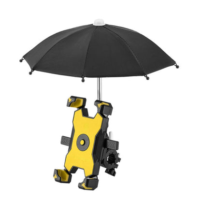 CYCLINGBOX Bicycle Mobile Phone Bracket With Parasol Rider Mobile Phone Frame, Style:, Handlebar Installation (Black), Handlebar Installation (Red), Handlebar Installation (Yellow), Handlebar Installation (Bue), Rearview Mirror Installation (Black)    ...
