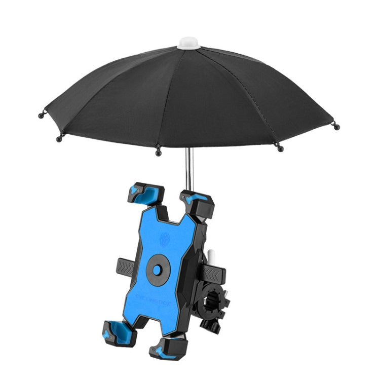 CYCLINGBOX Bicycle Mobile Phone Bracket With Parasol Rider Mobile Phone Frame, Style:, Handlebar Installation (Black), Handlebar Installation (Red), Handlebar Installation (Yellow), Handlebar Installation (Bue), Rearview Mirror Installation (Black)    ...