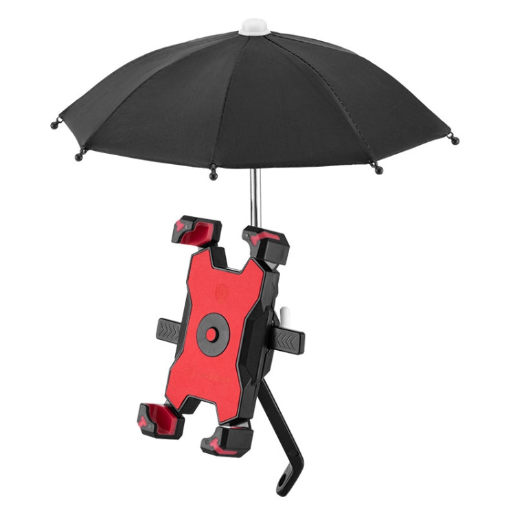 CYCLINGBOX Bicycle Mobile Phone Bracket With Parasol Rider Mobile Phone Frame, Style:, Handlebar Installation (Black), Handlebar Installation (Red), Handlebar Installation (Yellow), Handlebar Installation (Bue), Rearview Mirror Installation (Black)    ...