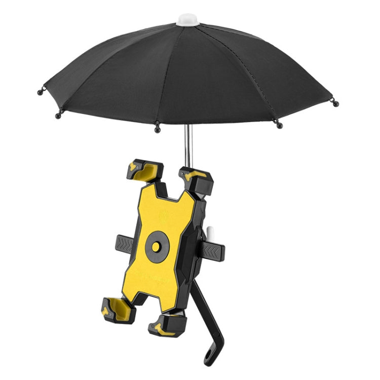 CYCLINGBOX Bicycle Mobile Phone Bracket With Parasol Rider Mobile Phone Frame, Style:, Handlebar Installation (Black), Handlebar Installation (Red), Handlebar Installation (Yellow), Handlebar Installation (Bue), Rearview Mirror Installation (Black)    ...