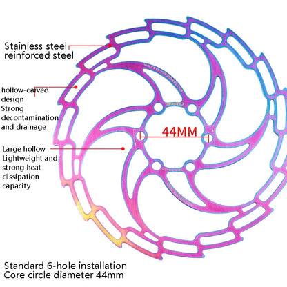 IIIPRO Bike Disc Mountain Bike Hollow Disc Dish Six Nail Brake Pad, Style:, 160mm, 180mm, 203mm