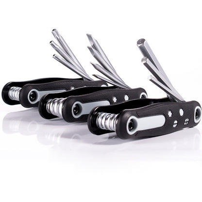 8 In 1 Bicycle Repair Portable Folding Allen Wrench, Phillips Slotted, Inner Hexagon, Torx