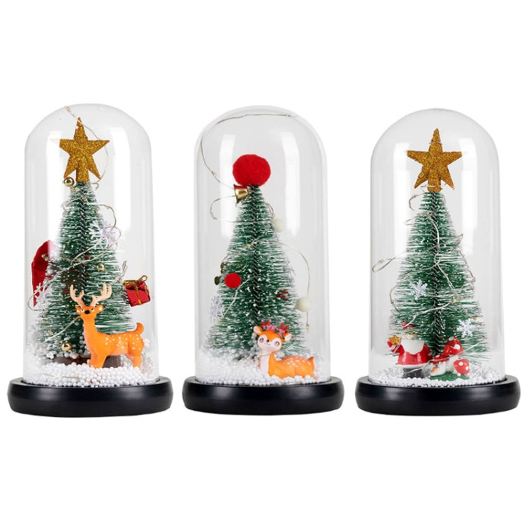 Christmas Cedar Window Display Glass Cover LED Light Ornaments