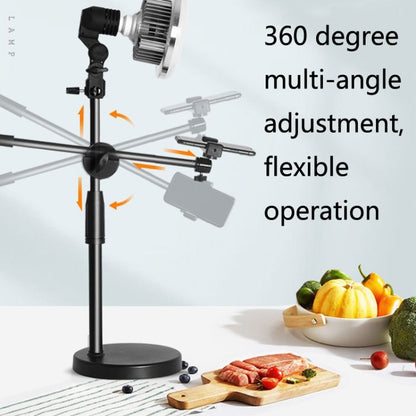 Mobile Phone Live Support Shooting Gourmet Beautification Fill Light Indoor Jewelry Photography Light, Style:, 355W Mushroom Lamp + Tripod, 500W Mushroom Lamp + Tripod, 700W Mushroom Lamp + Tripod, 355W Mushroom Lamp + Stand, 500W Mushroom Lamp + Stand...