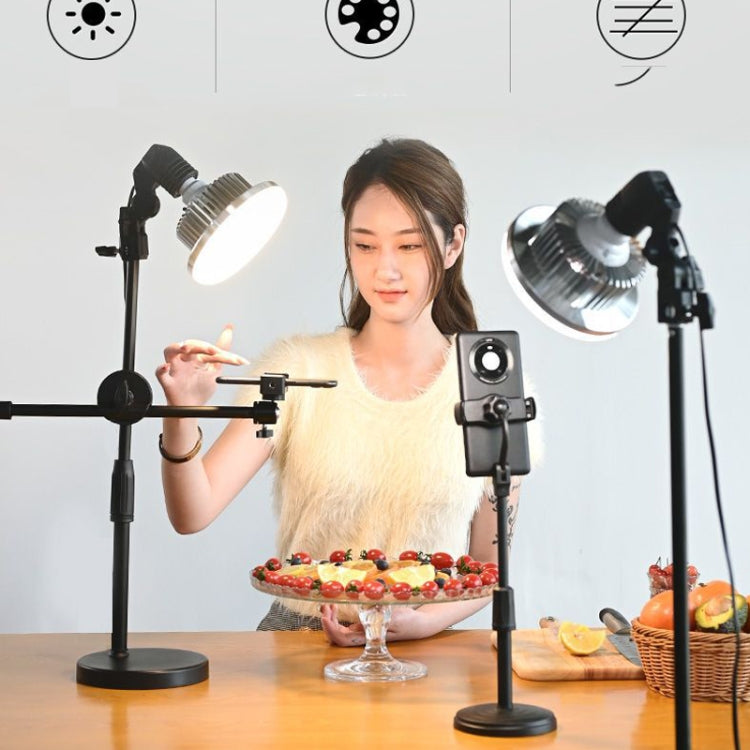 Mobile Phone Live Support Shooting Gourmet Beautification Fill Light Indoor Jewelry Photography Light, Style:, 355W Mushroom Lamp + Tripod, 500W Mushroom Lamp + Tripod, 700W Mushroom Lamp + Tripod, 355W Mushroom Lamp + Stand, 500W Mushroom Lamp + Stand...