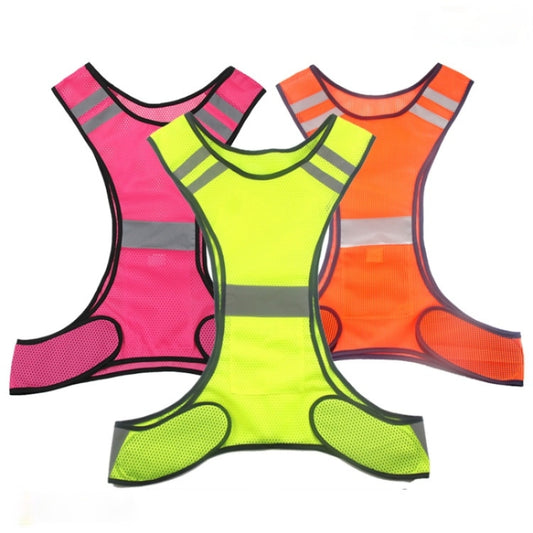Chaleco reflectante deportivo para correr de noche, ropa reflectante para exteriores, chaleco reflectante de seguridad vial, estilo: sin LED, con LED