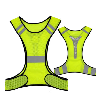 Sports Reflective Vest Night Running Outdoor Reflective Clothing Traffic Safety Reflective Vest,Style:, Without Led, With Led