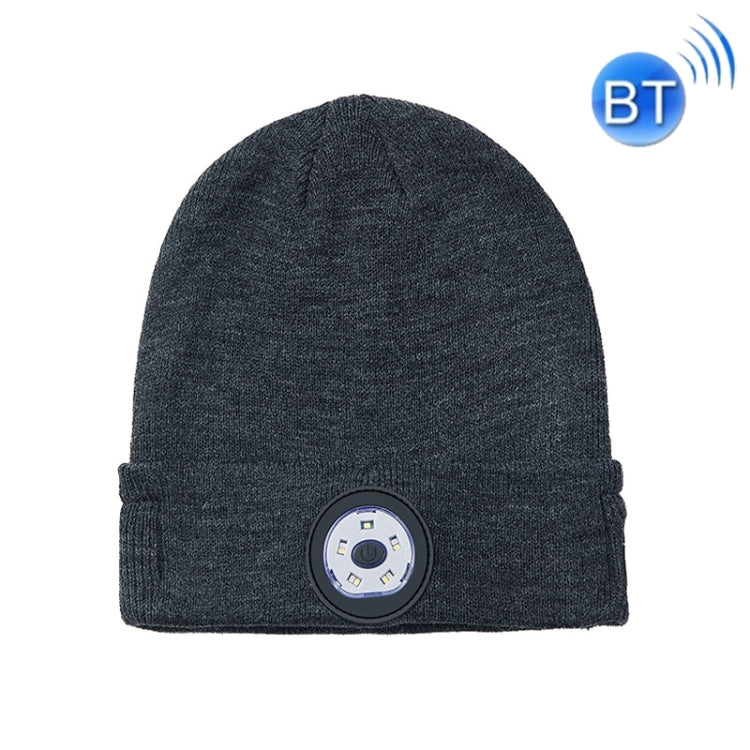 M1-BL LED Glowing Bluetooth Music Hat Wireless Call Night Running Hat, Black, Navy, Gray