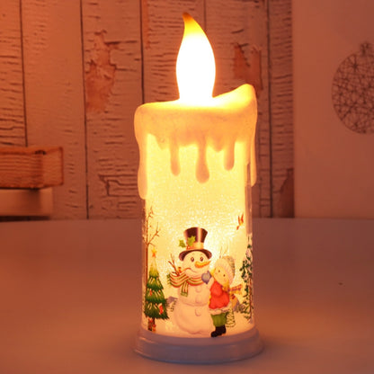 Christmas Decoration Night Light LED Simulation Flame Candle Light, A-Santa Claus, A-Snowman, B-Santa Claus, B-Snowman