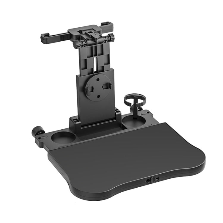 Car Seat Back 360 Degree Rotating Dining Table Board Multifunctional Folding Beverage Computer Rack, 360 Degree Rotating Black