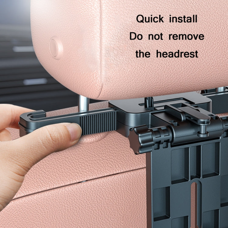 Car Seat Back 360 Degree Rotating Dining Table Board Multifunctional Folding Beverage Computer Rack, 360 Degree Rotating Black