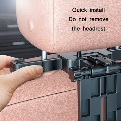 Car Seat Back 360 Degree Rotating Dining Table Board Multifunctional Folding Beverage Computer Rack, 360 Degree Rotating Black
