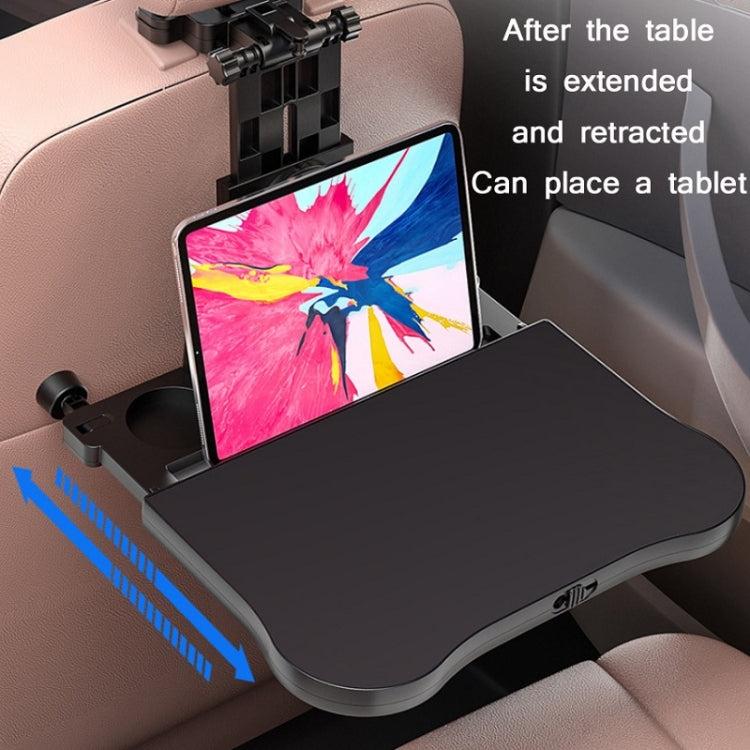 Car Seat Back 360 Degree Rotating Dining Table Board Multifunctional Folding Beverage Computer Rack, 360 Degree Rotating Black