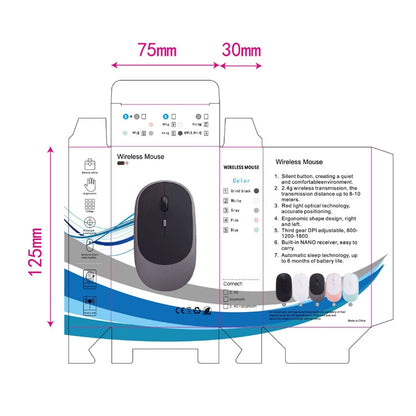 M030 4 Keys 1600DPI Laptop Office Mute Mouse, Style:, Wireless (Ink Green), Wireless (Blue), Wireless (Pink), Wireless (Gray), Wireless (White), Wireless (Black), Bluetooth (Ink Green), Bluetooth (Blue), Bluetooth (Pink), Bluetooth (Gray)              ...