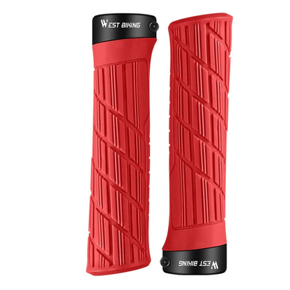 WEST BIKING Bicycle Anti-Skid And Shock-Absorbing Comfortable Grip Cover, Black, Grass Green, Yellow, Blue, Rose Red, Red, Orange, Purple, Ink