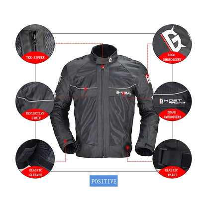 GHOST RACING GR-Y05 Motorcycle Cycling Cloth Men Knight Racing Jacket Keep Warm Anti-Fall Locomotive Off-Road Suit, M, XL
