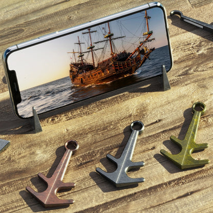 Mini Lazy Desktop Mobile Phone Bracket Multifunction Magnetic Anchor Tablet Stand, Retro Gold, Retro Silver, Retro Copper